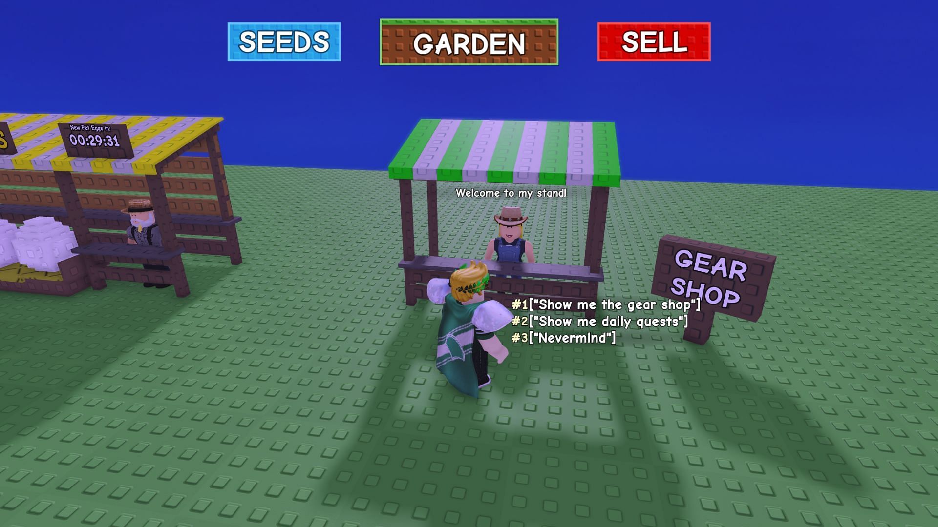 Visit the Gear Shop after it resets if the item is out of stock (Image via Roblox)